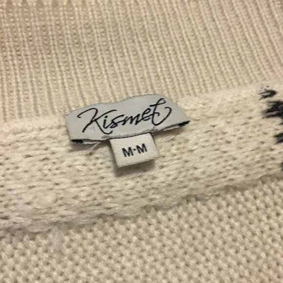 Neutral Cream, Grey, Black and Pink Arizonian Bohemian Tasseled Shawl - Picture 8 of 13